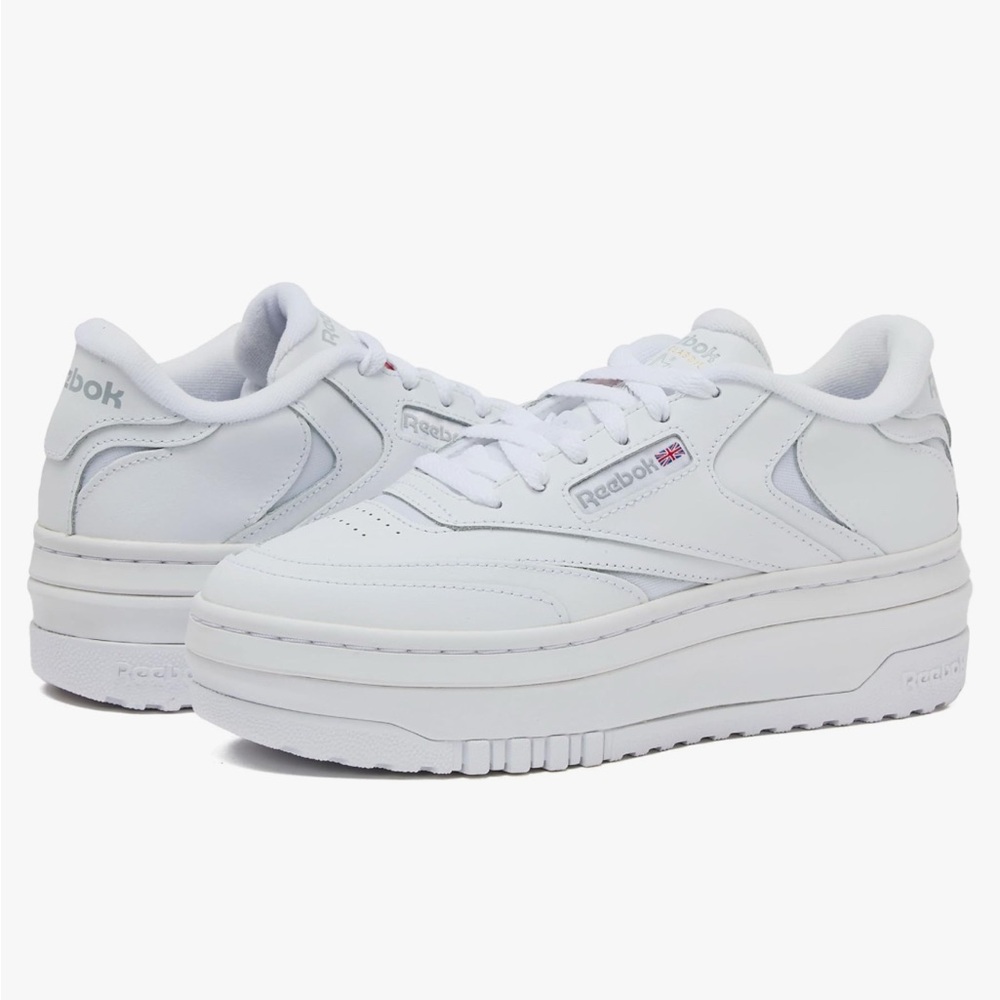 Reebok Women's Club C Platform White Sneakers-Never worn!